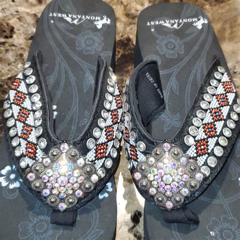 blinged out flip flops